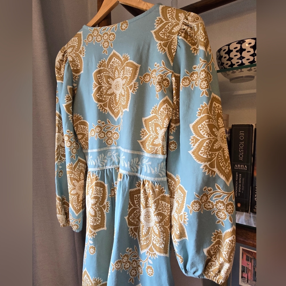 EUC Spartina 449 Diane Jersey Dress Calm Waters Medallion, XS - Picture 3 of 8